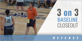 3 on 3 Baseline Closeout Drill