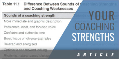 Identifying and Coaching to Your Strengths
