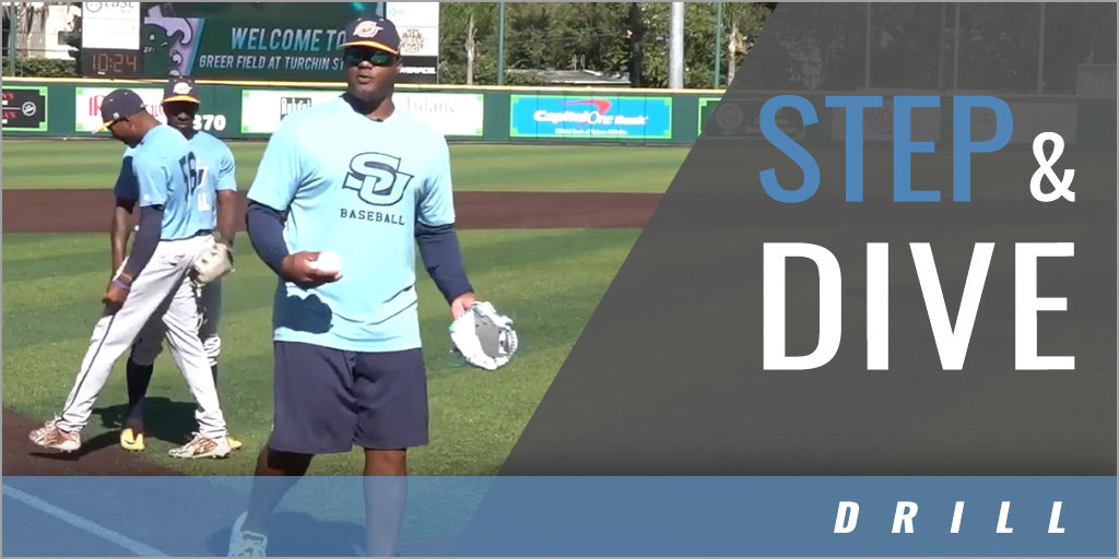 Outfield Step and Dive Drill with Kerrick Jackson Southern Univ