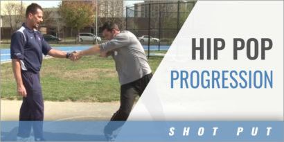 Shot Put: Assisted Hip Pop Drill Progression