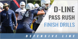 D-Line Pass Rush Finish Drills with Dennis Dottin-Carter - UCONN