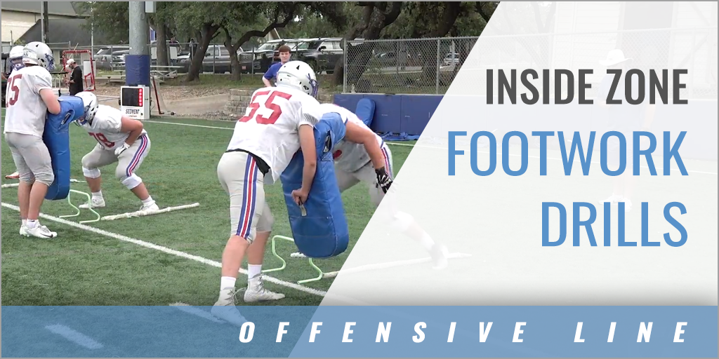 Inside Zone Footwork Drills with Brandon Murdock Westlake HS TX