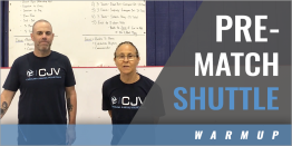 Pre-Match Shuttle Warmup with Zoe Bell & Corey Sarubbi - Carolina Juniors Volleyball & Ardrey Kell High School (NC)