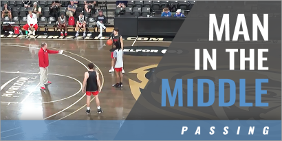 Man In The Middle Passing Drill with Greg Gard - Univ. of Wisconsin