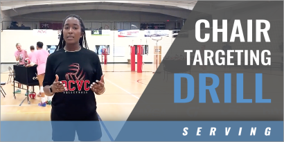 Targeting The Chair Serving Drill with Maci Battle - Rocket City Volleyball Club