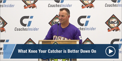Catching: Know What Knee Your Catcher is Better Down On with Josh Jordan - Louisiana State Univ.