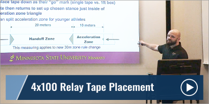 4x100 Relay Tape Placement with Chris Parno - Minnesota State Univ. Mankato