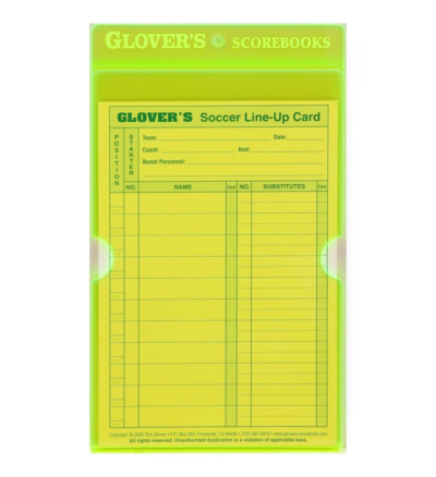 Glover's Soccer Acrylic Line-Up Card Holder (Small)